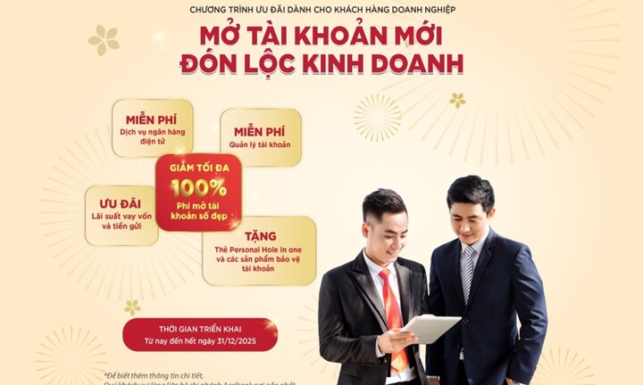 Doanh nghiệp “Mở tài khoản mới –Đón lộc kinh doanh” cùng Agribank