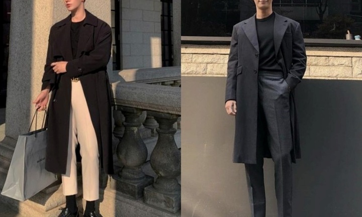 Cách phối quần đen với áo mùa đông