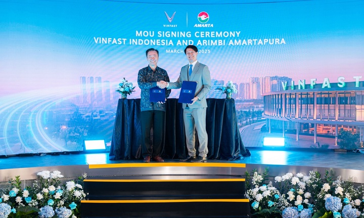 VinFast và PT Arimbi Amartapura ký biên bản ghi nhớ phát triển 22 cửa hàng VinFast tại Indonesia