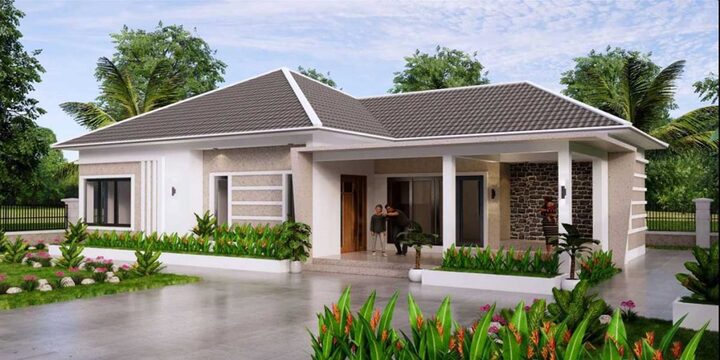 Dự toán chi phí xây biệt thự nhà vườn cấp 4 hiện đại