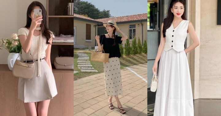 Mẫu chân váy trẻ trung cho chị em U40