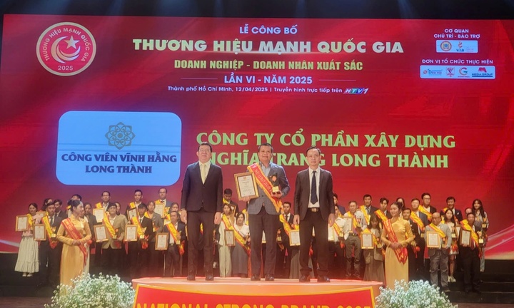 Công viên Vĩnh Hằng Long Thành được vinh danh tại “Thương hiệu Mạnh Quốc gia 2025”