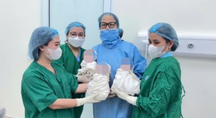 Mổ đẻ thành công cho ca sinh 3 hiếm gặp ở Hải Phòng