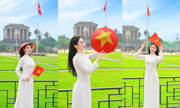 Người dân nô nức về Quảng trường Ba Đình chụp ảnh trước thềm Đại lễ 30/4