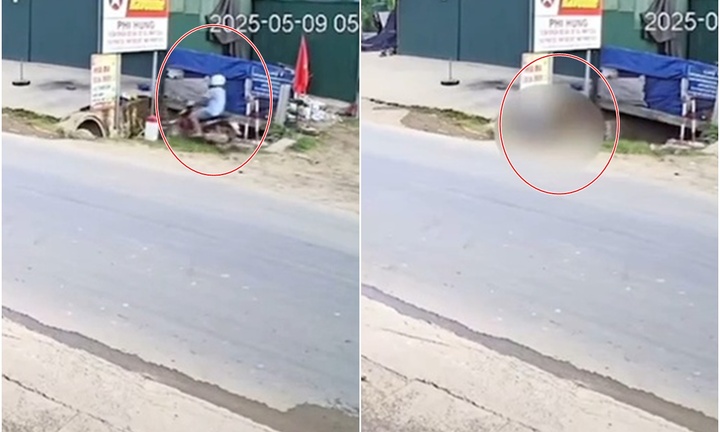 Clip: Người đàn ông đi xe máy lao thẳng xuống cống nước, tử vong thương tâm