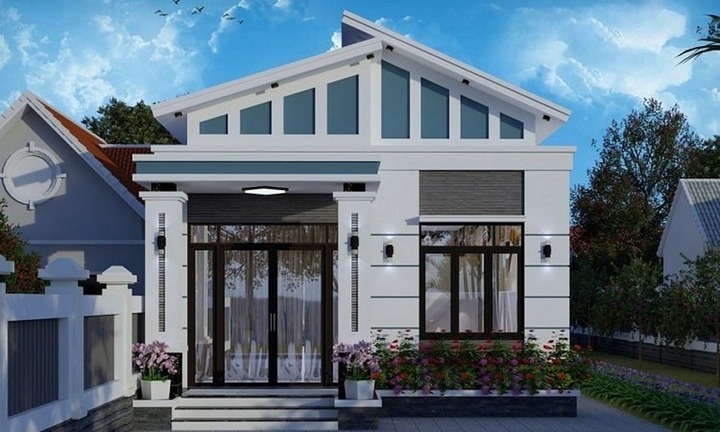 Nhà cấp bốn mái lệch hiện đại