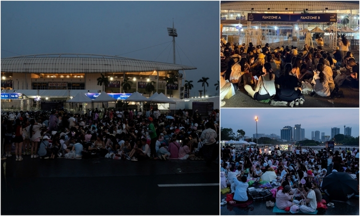 Khán giả đội mưa, ngồi vật vạ xuyên đêm đợi xem concert “Anh trai say hi”