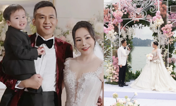 Hồ Quỳnh Hương bất ngờ công bố con trai 2 tuổi trong lễ cưới với chồng doanh nhân