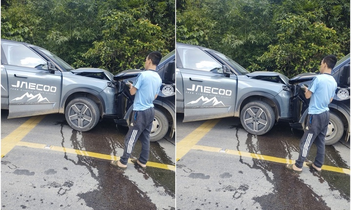 Clip: Thót tim cảnh xe SUV lấn làn đâm trực diện ô tô khách 18 chỗ ở Cao Bằng