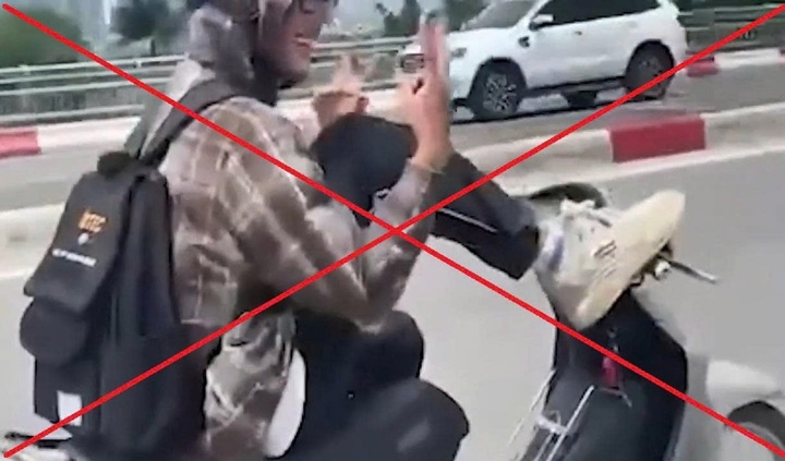 Công an xác minh clip nam thanh niên dùng chân lái xe, phóng vun vút trên đường Hà Nội