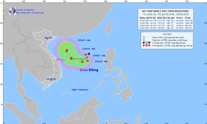 Xuất hiện áp thấp nhiệt đới trên biển Đông, có thể mạnh thành bão, diễn biến 
