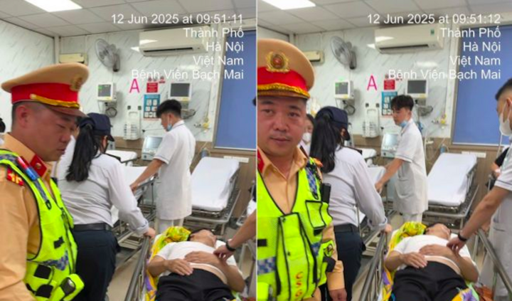 CSGT kịp thời hỗ trợ đưa người bị đột quỵ đến bệnh viện cấp cứu