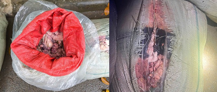 Phát hiện gần 1 tấn nội tạng động vật bốc mùi hôi thối đang trên đường về Hà Nội tiêu thụ