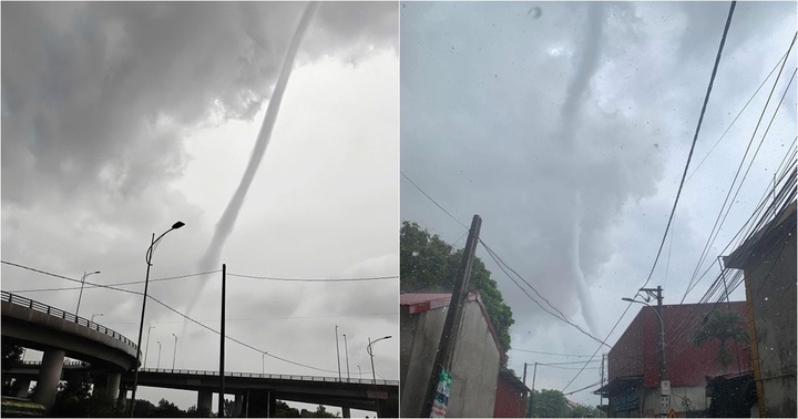 Bắc Ninh xuất hiện vòi rồng xuất hiện sau mưa lớn