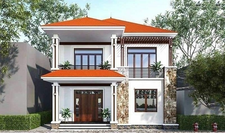 Mẫu nhà mái ngói đẹp hiện đại