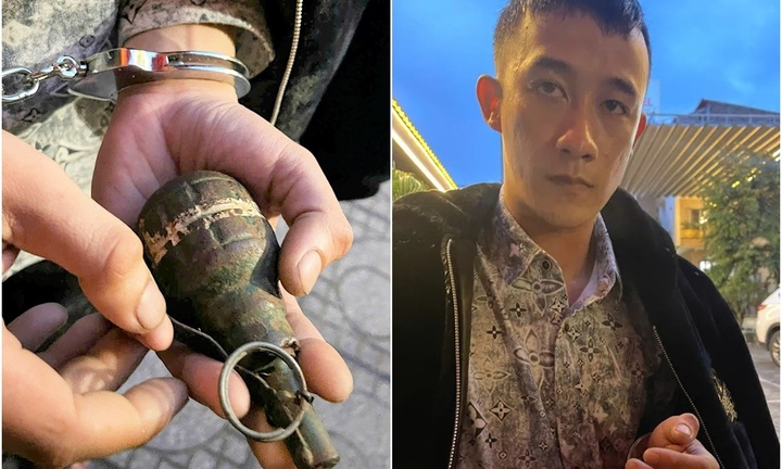 Tạm giữ nam thanh niên mang vật nghi lựu đạn và ma túy vào khách sạn 