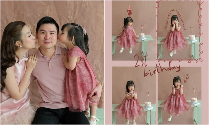 Con gái Đỗ Mỹ Linh đáng yêu “như thiên thần” trong bộ ảnh mừng sinh nhật 2 tuổi