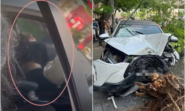 Clip: Kinh hoàng cảnh nữ tài xế ô tô tông liên hoàn 10 xe máy trên phố Hà Nội