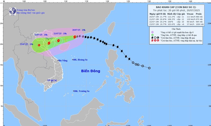 Tin bão số 3 mới nhất: Cách Quảng Ninh 480km, cơn bão mạnh cỡ nào?