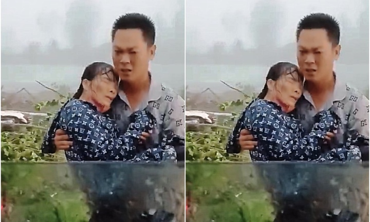 Điều dưỡng cứu người bị cây đè trúng giữa giông lốc, chở nạn nhân đi bệnh viện