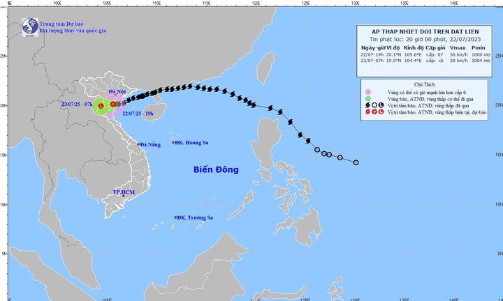 Bão Wipha suy yếu thành áp thấp nhiệt đới, nhiều tỉnh nguy cơ lũ quét và sạt lở