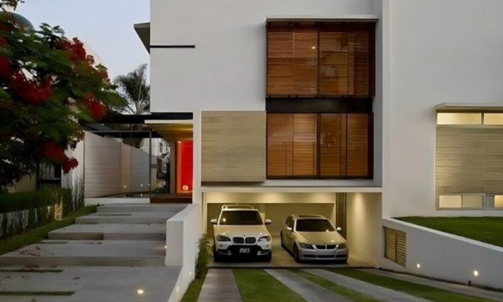 Mẫu thiết kế nhà có tầng hầm để xe đẹp