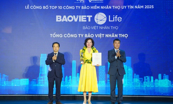 Kỷ niệm sinh nhật 29 năm, Bảo Việt Nhân thọ tiếp tục dẫn đầu top 10 “Công ty bảo hiểm nhân thọ uy tín 2025” 