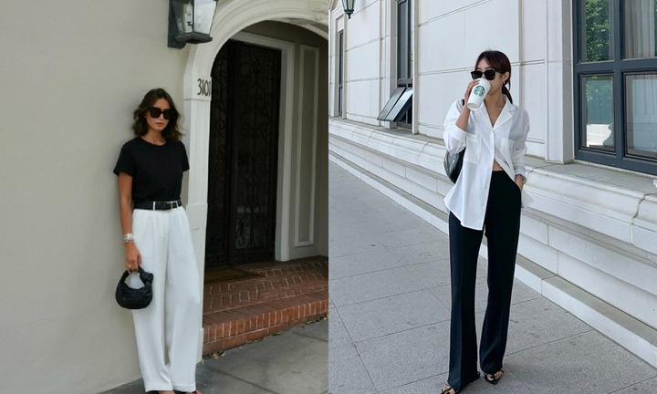 Gợi ý loạt trang phục trắng đen sang chảnh