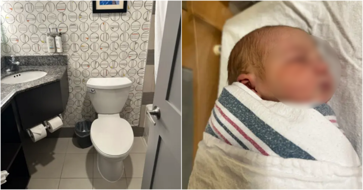 Mang thai nhưng không biết, một phụ nữ bất ngờ sinh con trong nhà vệ sinh khách sạn khi đi du lịch cùng gia đình