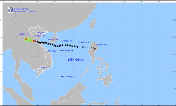 Bão số 5 suy yếu thành áp thấp