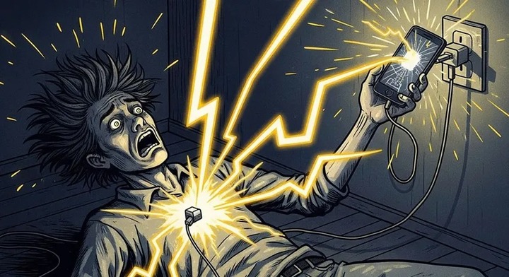 Vừa dùng diện thoại vừa sạc khi trời sấm sét, nam thanh niên tử vong thương tâm