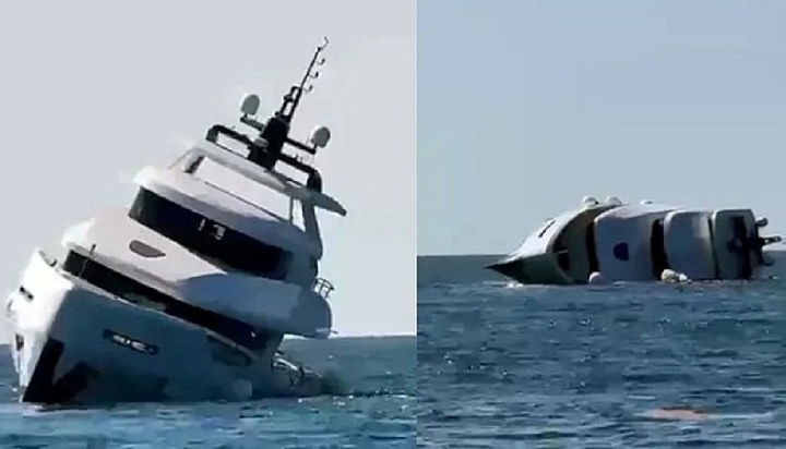 Clip: Du thuyền 26 tỷ đồng chìm chỉ sau 15 phút rời bến, hành khách nhảy xuống biển thoát thân