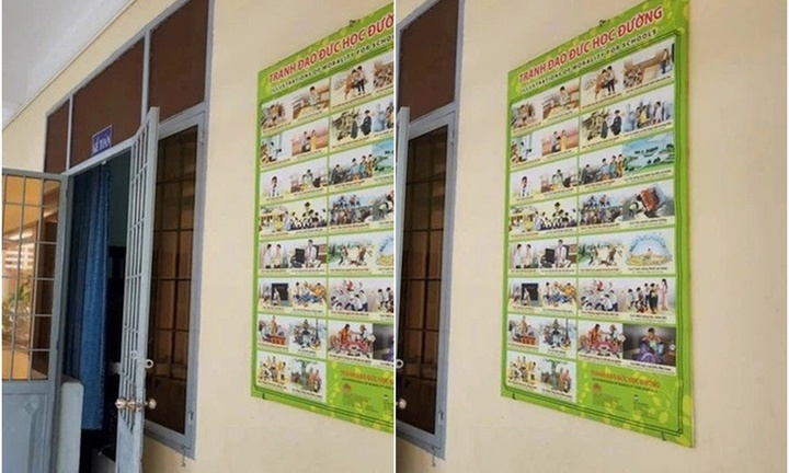 Trường tiểu học ở TP.HCM gỡ bỏ tranh 