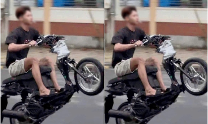 Xử lý nam thanh niên điều khiển xe máy 