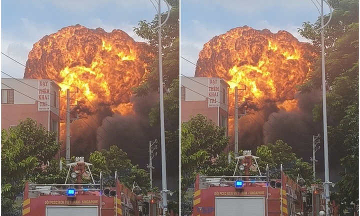 Clip: Nhà xưởng ở TP.HCM bốc cháy ngùn ngụt, xuất hiện 