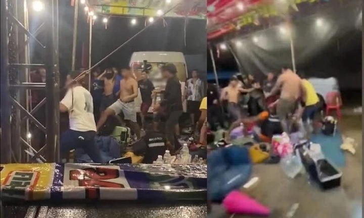 Clip: Nhóm đối tượng mang hung khí bất ngờ tấn công đoàn nghệ sĩ tại lễ hội đua thuyền ở Thái Lan, nữ ca sĩ nhập viện cấp cứu