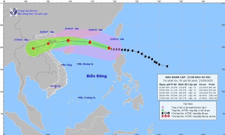 Diễn biến mới nhất siêu bão Ragasa: Đã vào Biển Đông, giật trên cấp 17