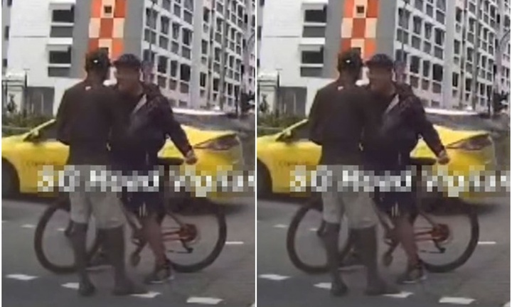 Clip: Phẫn nộ cảnh người đi xe đạp hung hăng tát người đi bộ giữa phố