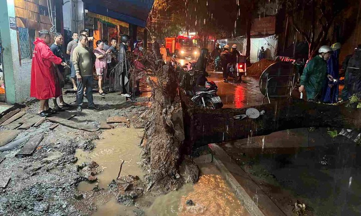 Hiện trường vụ cây xanh ngã đổ đè trúng 2 bà cháu phải nhập viện ở TP.HCM