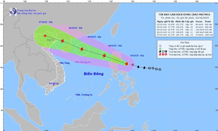 Tin bão Matmo mới nhất