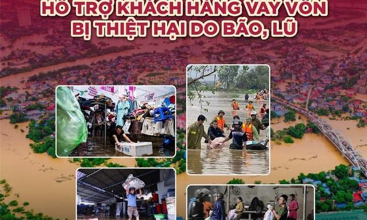 Agribank giảm tới 2%/năm lãi suất cho vay hỗ trợ khách hàng bị ảnh hưởng, thiệt hại do bão, lũ