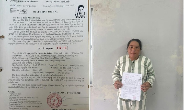 Bắt đối tượng truy nã đặc biệt nguy hiểm Nguyễn Thị Hoàng Lệ Trinh