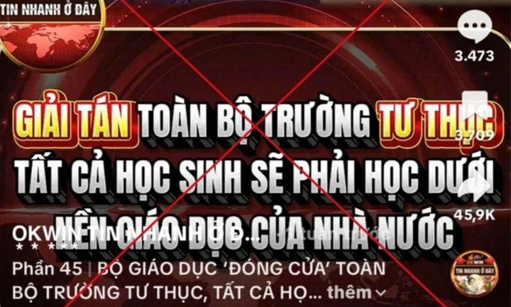 Bộ GD&ĐT bác tin đồn giải tán các trường học tư thục, đề nghị xử lý người đăng tải bịa đặt