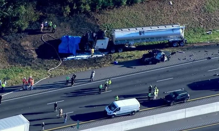 Xe tải bị xe đầu kéo đâm từ phía sau trên cao tốc, 8 người trong một gia đình tử vong tại Mỹ