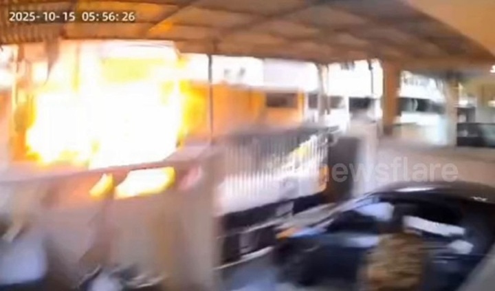 Clip: Kinh hoàng khoảnh khắc bình ga bất ngờ phát nổ, ít nhất 6 ngôi nhà bị hư hại, mảnh vỡ bay khắp đường