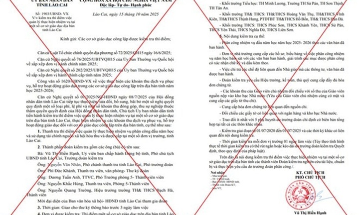 Tin tức giáo dục 24h: Lào Cai phát cảnh báo về văn bản giả mạo trong lĩnh vực giáo dục