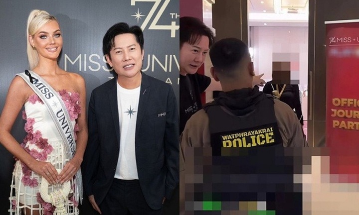 Cuộc thi Hoa hậu Hoàn vũ 2025 dính ồn ào, ông Nawat phải đề nghị cảnh sát can thiệp