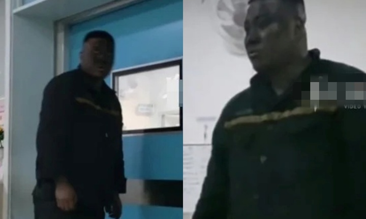 Khoảnh khắc xúc động: Người đàn ông đen nhẻm chạy từ hầm mỏ đến bệnh viện chờ vợ sinh