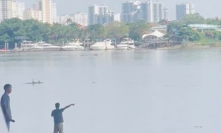Tìm kiếm nam thanh niên nghi tự đâm vào người rồi gieo mình xuống sông Sài Gòn