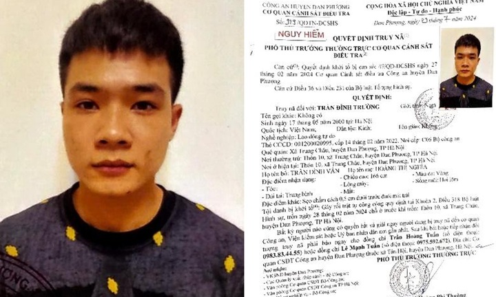 Truy nã Trần Đình Trường- đối tượng đánh nhau, gây rối trật tự công cộng